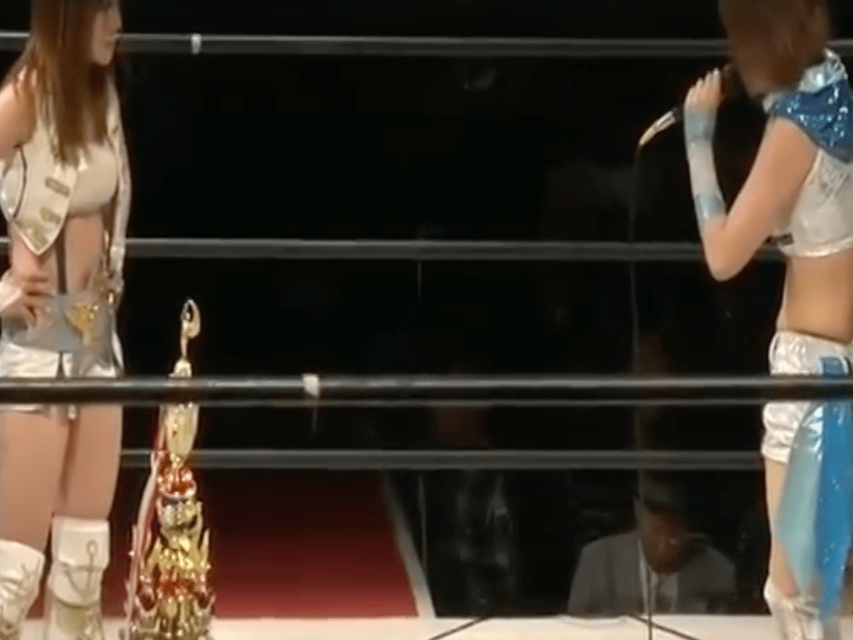 Chelsea, Kairi Hojo & Koguma vs. Io Shirai, Mayu Iwatani & Reo Hazuki (Stardom Golden Week Stars 2015 – Day&nbsp;1)